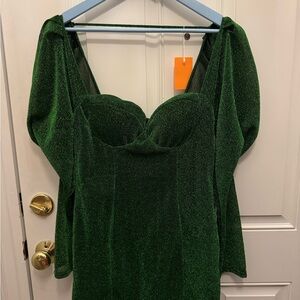 Elegant Green Mini Dress